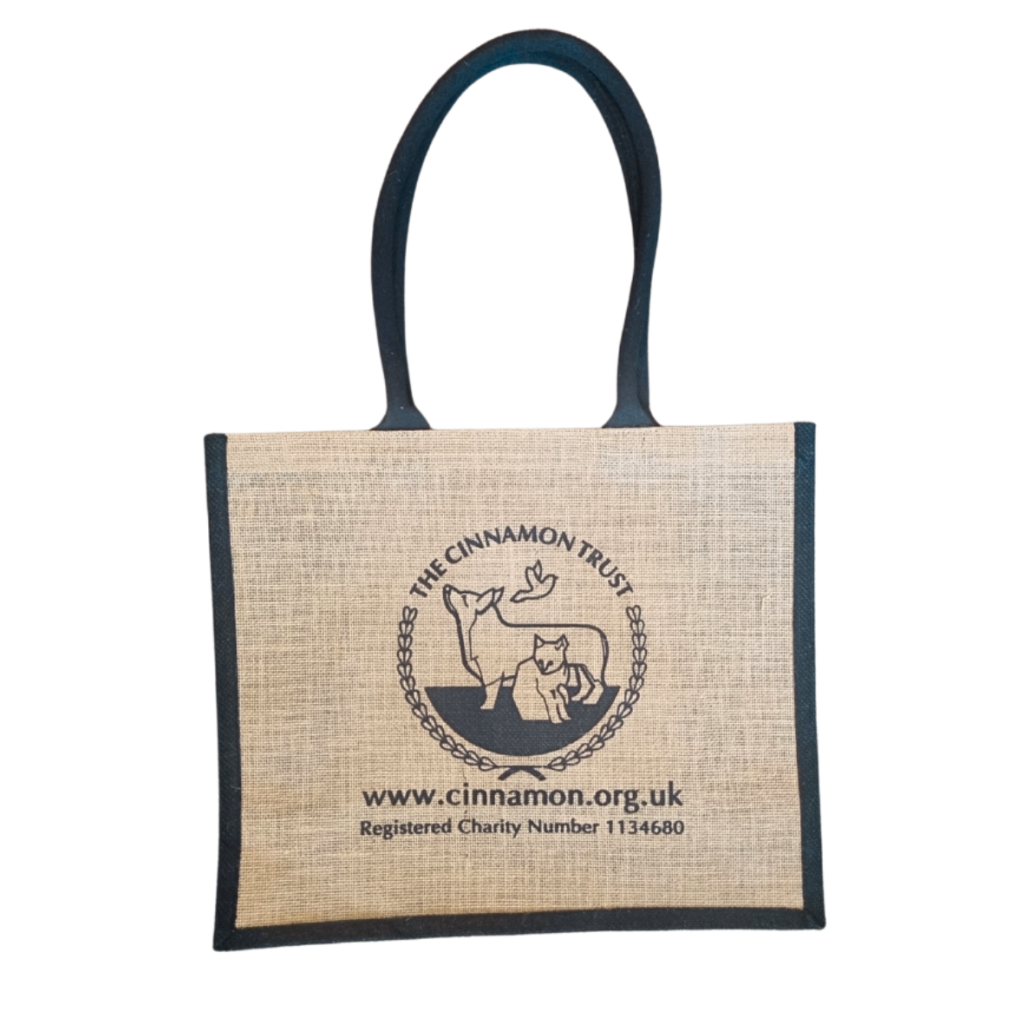 Cinnamon Trust Jute Bag Large from the Cinnamon Trust Charity Webshop | Make a difference with every purchase