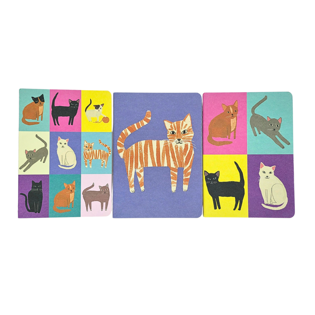 A6 Notebook Set Cats from the Cinnamon Trust Charity Webshop | Make a difference with every purchase