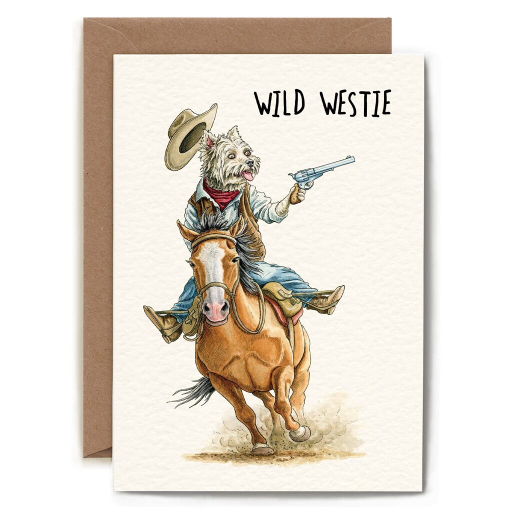 Wild Westie Card from the Cinnamon Trust Charity Webshop | Make a difference with every purchase