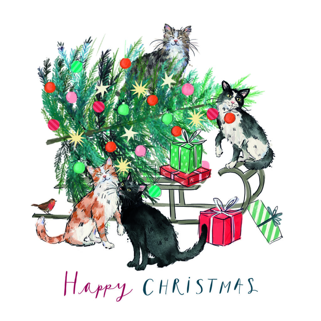 Cats In The Christmas Tree Twin Pack from the Cinnamon Trust Charity Webshop | Make a difference with every purchase
