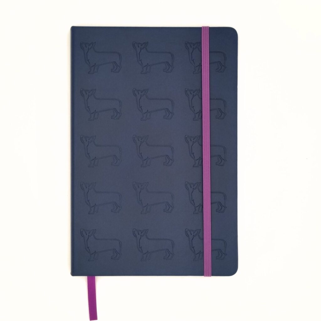 Corgi Notebook Navy from the Cinnamon Trust Charity Webshop | Make a difference with every purchase