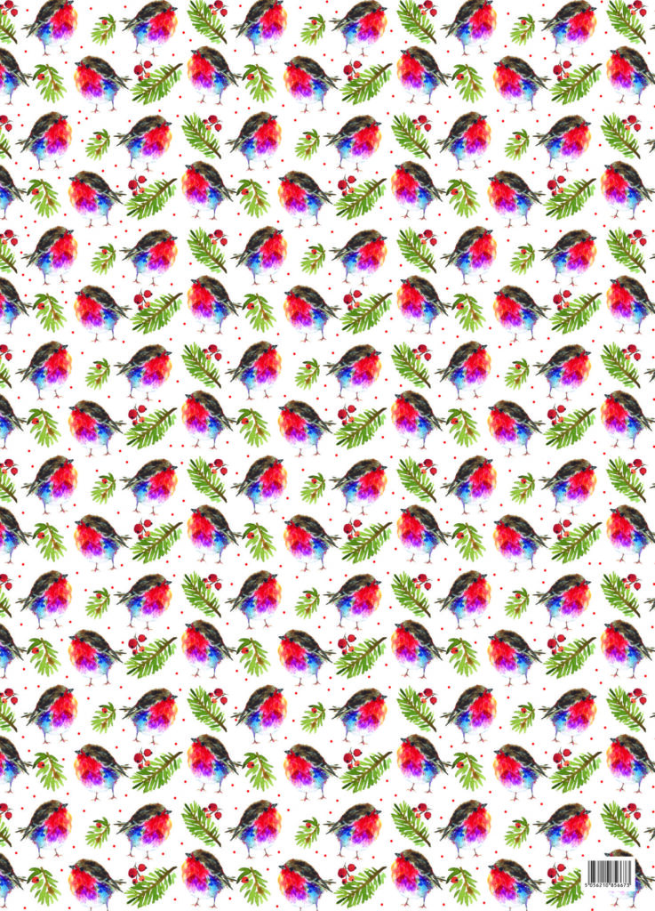 Robin/Berry Wraping Paper from the Cinnamon Trust Charity Webshop | Make a difference with every purchase