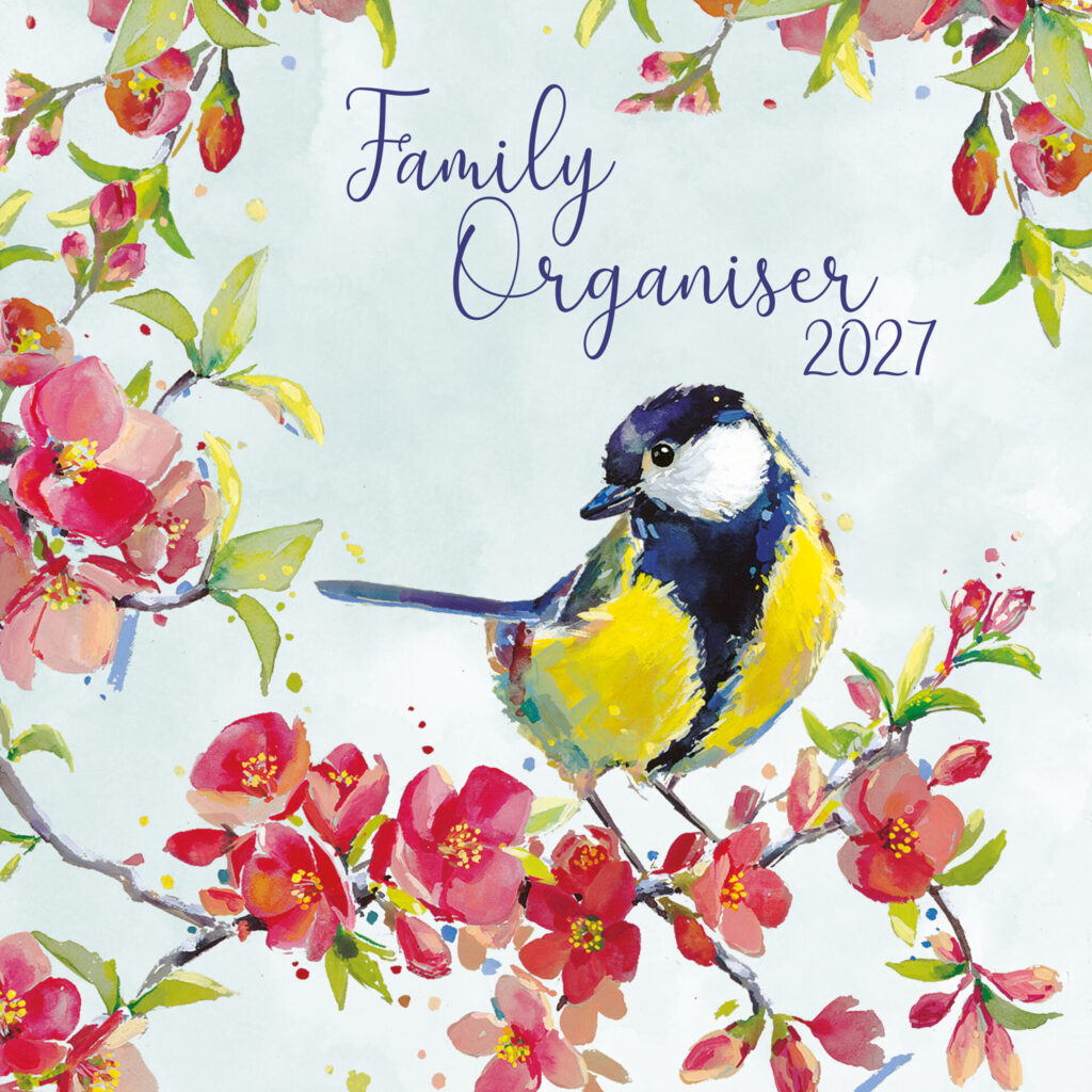 Family Organiser Birdsong Square Wall Calendar from the Cinnamon Trust Charity Webshop | Make a difference with every purchase