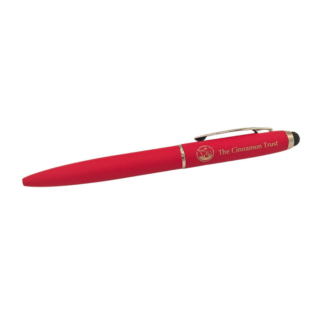 Cinnamon Trust Soft Touch Pen Red from the Cinnamon Trust Charity Webshop | Make a difference with every purchase