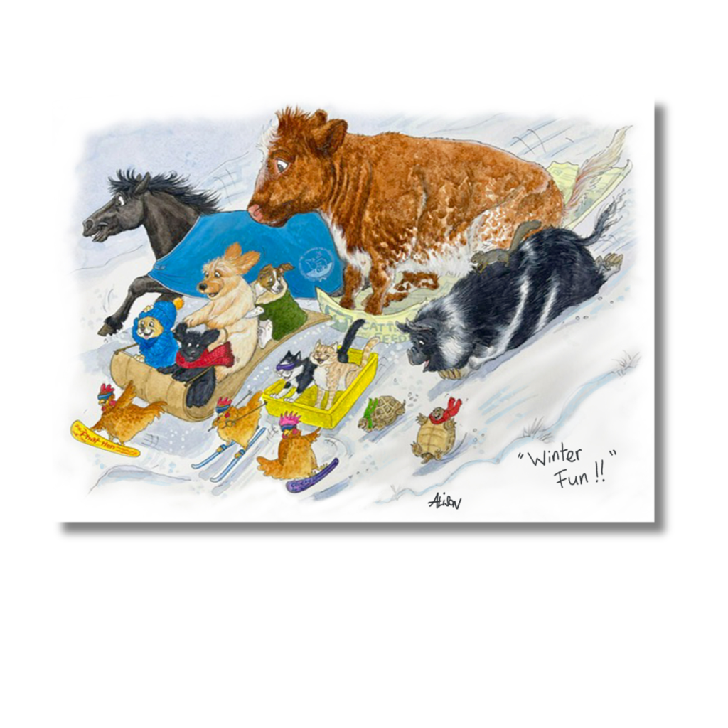 Cinnamon Trust Exclusive Card Winter Fun from the Cinnamon Trust Charity Webshop | Make a difference with every purchase
