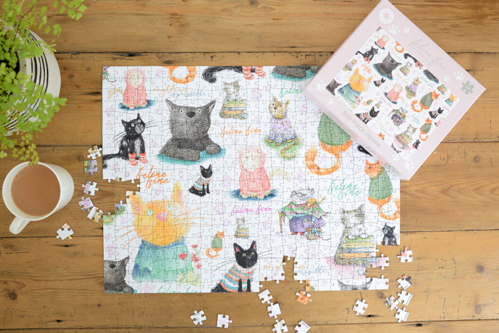 Feline Fine 500pc Jigsaw Puzzle from the Cinnamon Trust Charity Webshop | Make a difference with every purchase