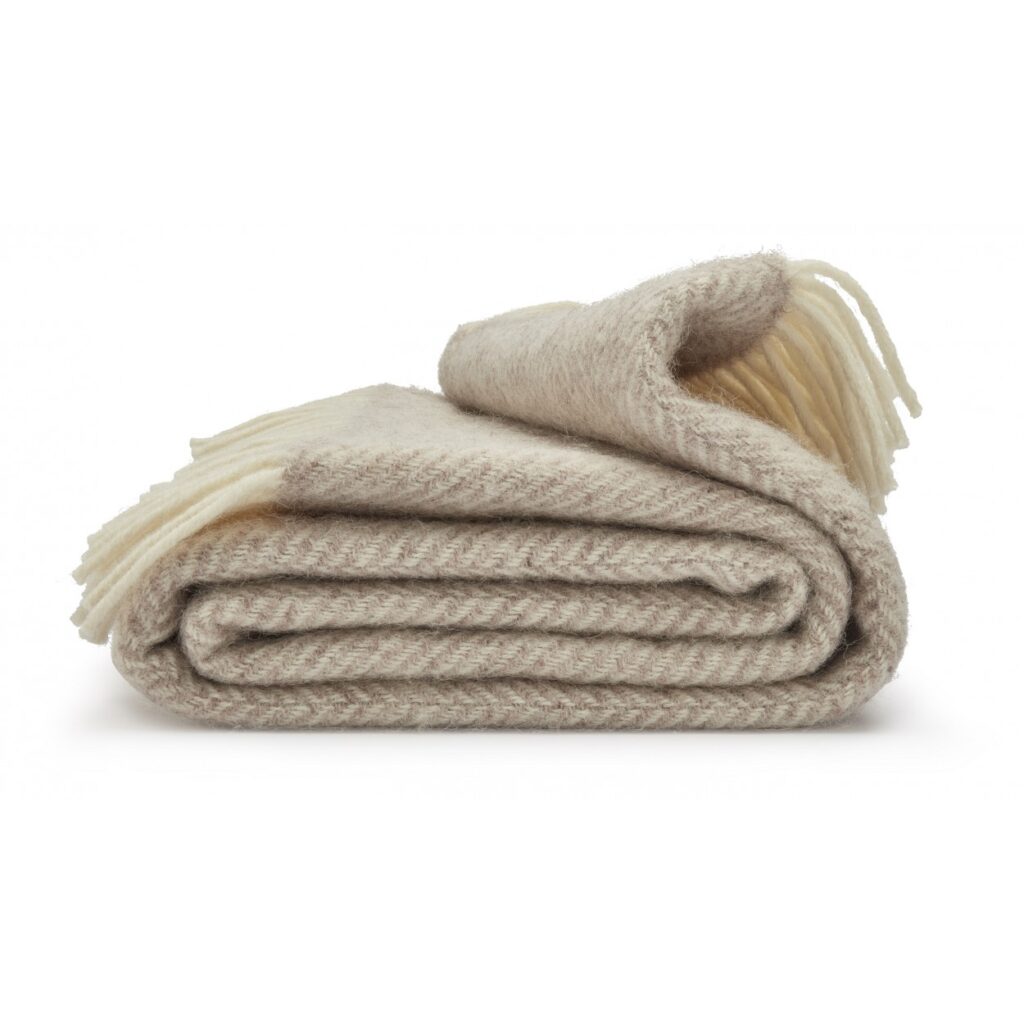 Fishbone Wool Throw from the Cinnamon Trust Charity Webshop | Make a difference with every purchase
