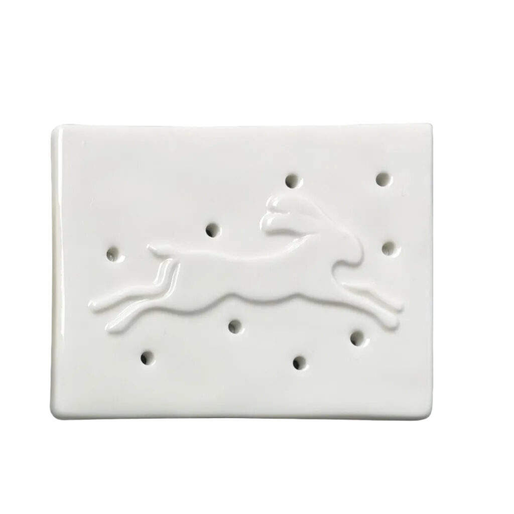 Porcelain Soap Stand Hare from the Cinnamon Trust Charity Webshop | Make a difference with every purchase