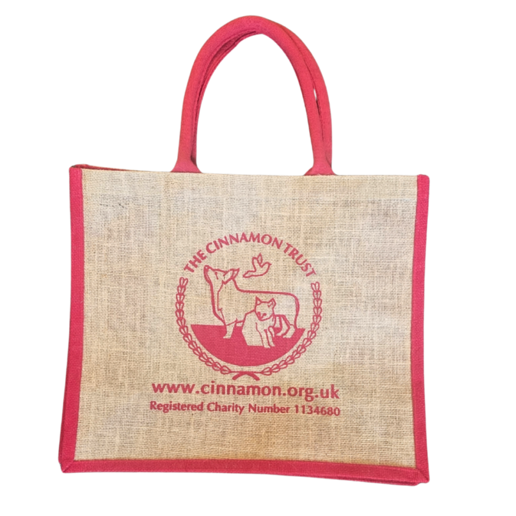 Cinnamon Trust Jute Bag Large from the Cinnamon Trust Charity Webshop | Make a difference with every purchase