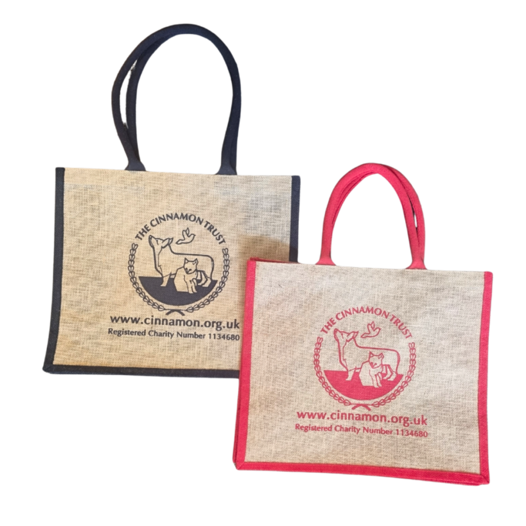 Cinnamon Trust Jute Bag Large from the Cinnamon Trust Charity Webshop | Make a difference with every purchase