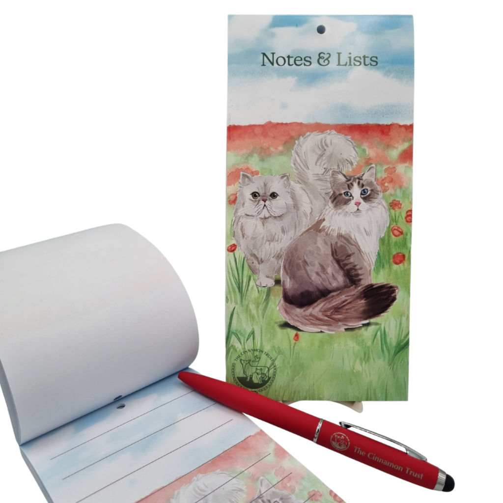 Cinnamon Trust Memo Pad Cats from the Cinnamon Trust Charity Webshop | Make a difference with every purchase