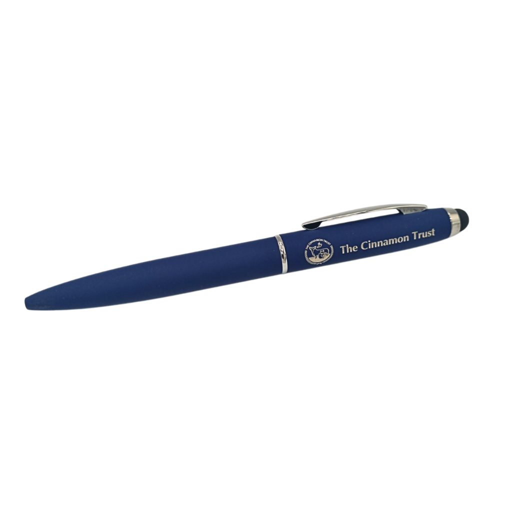 Cinnamon Trust Soft Touch Pen Navy from the Cinnamon Trust Charity Webshop | Make a difference with every purchase