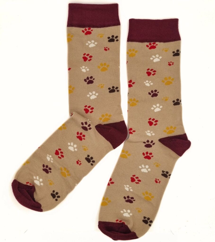 Cinnamon Trust Paw Print Socks from the Cinnamon Trust Charity Webshop | Make a difference with every purchase