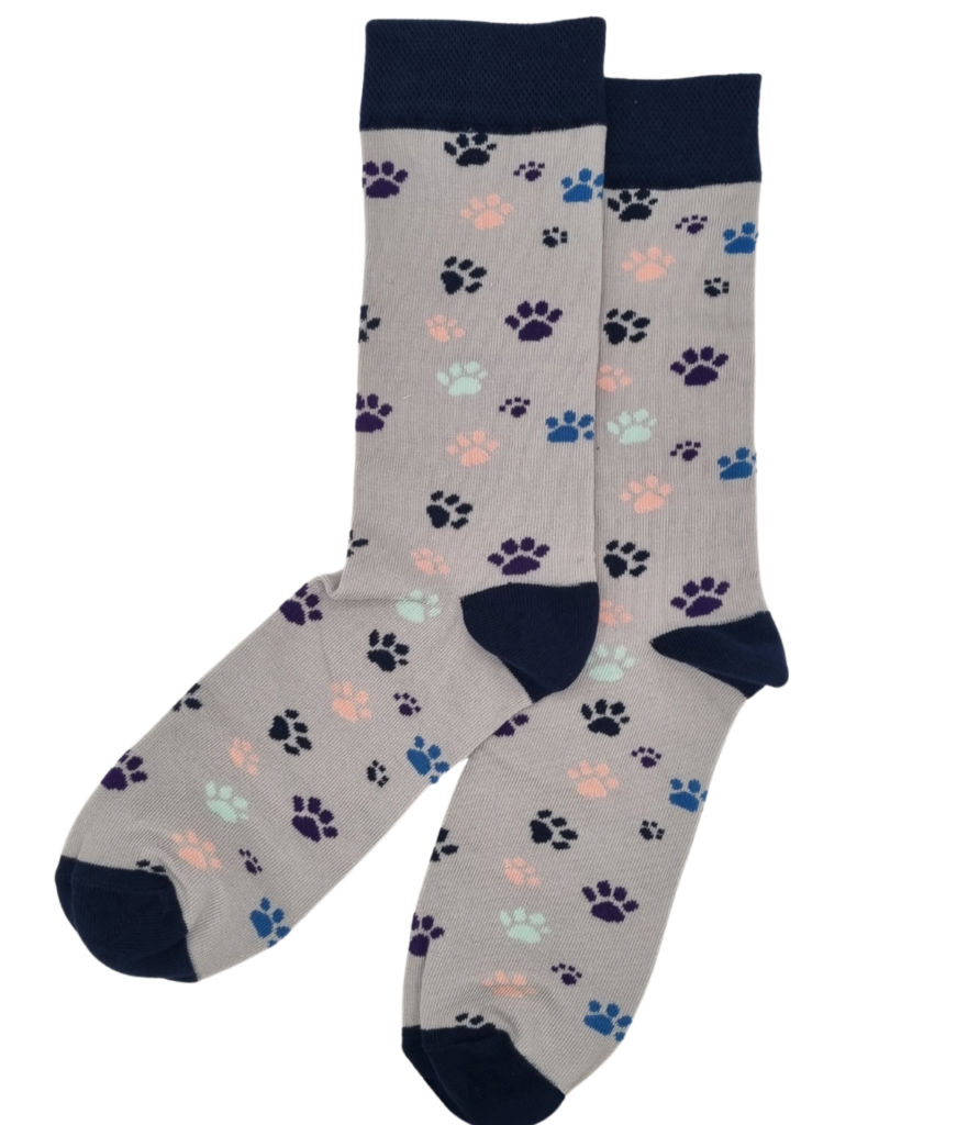 Cinnamon Trust Paw Print Socks from the Cinnamon Trust Charity Webshop | Make a difference with every purchase