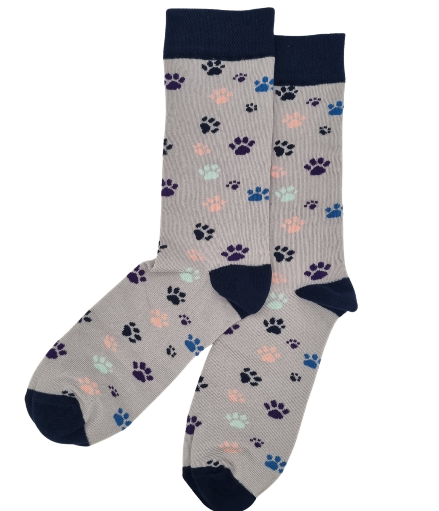 Cinnamon Trust Paw Print Socks from the Cinnamon Trust Charity Webshop | Make a difference with every purchase