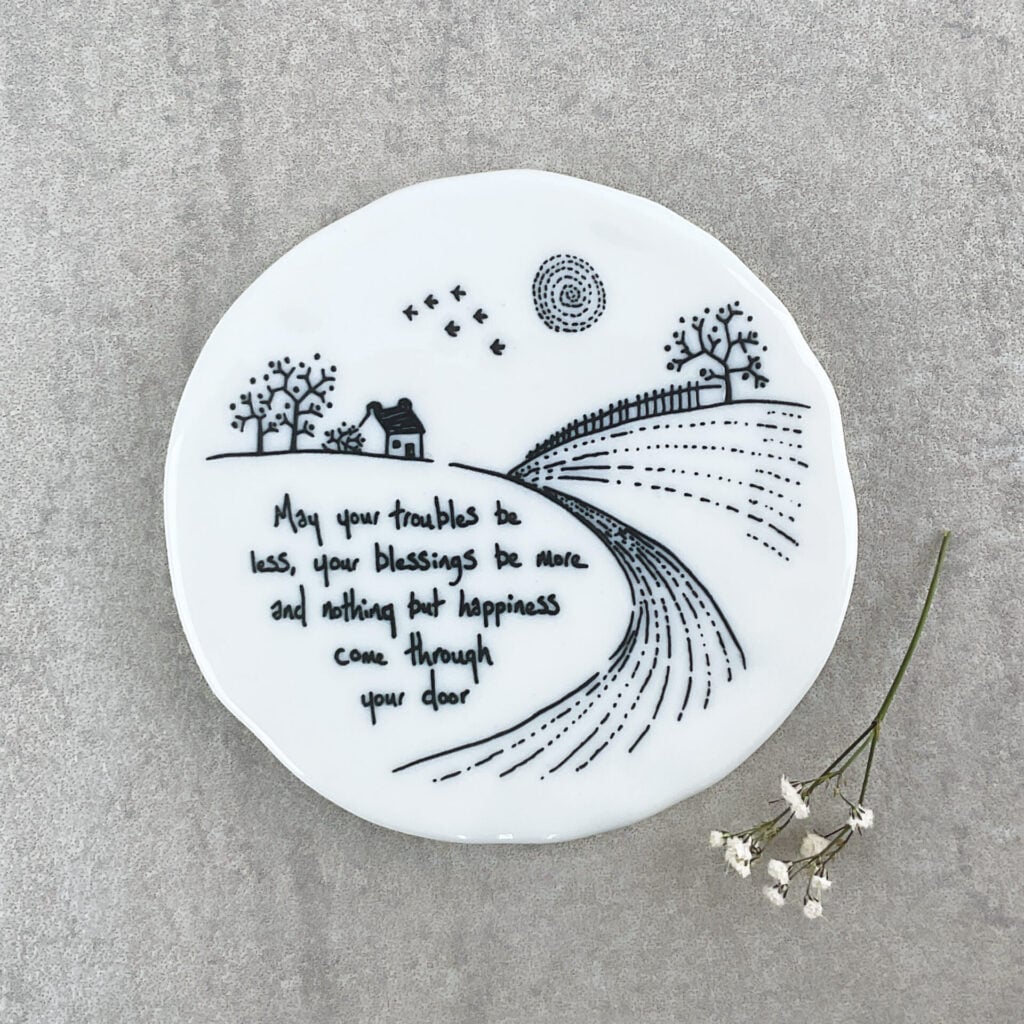 Round Porcelain Coaster from the Cinnamon Trust Charity Webshop | Make a difference with every purchase