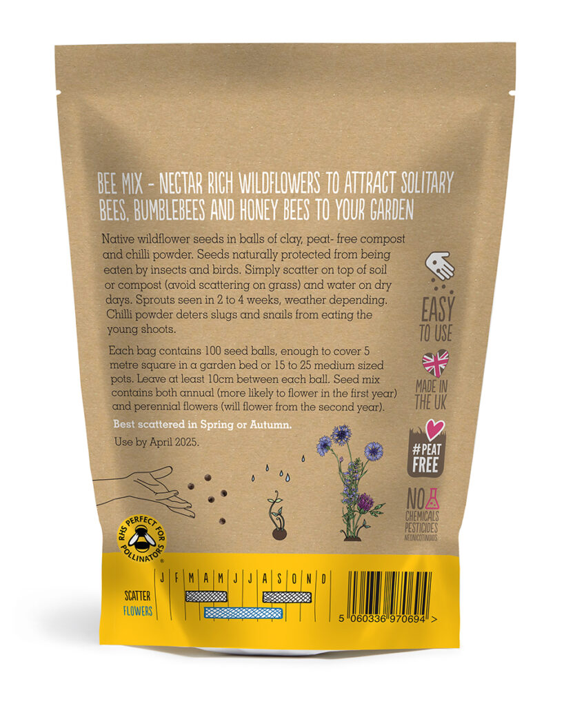 Bee Mix Seedball Grab Bag from the Cinnamon Trust Charity Webshop | Make a difference with every purchase