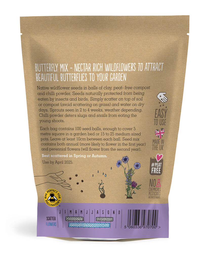 Butterfly Mix Seedball Grab Bag from the Cinnamon Trust Charity Webshop | Make a difference with every purchase