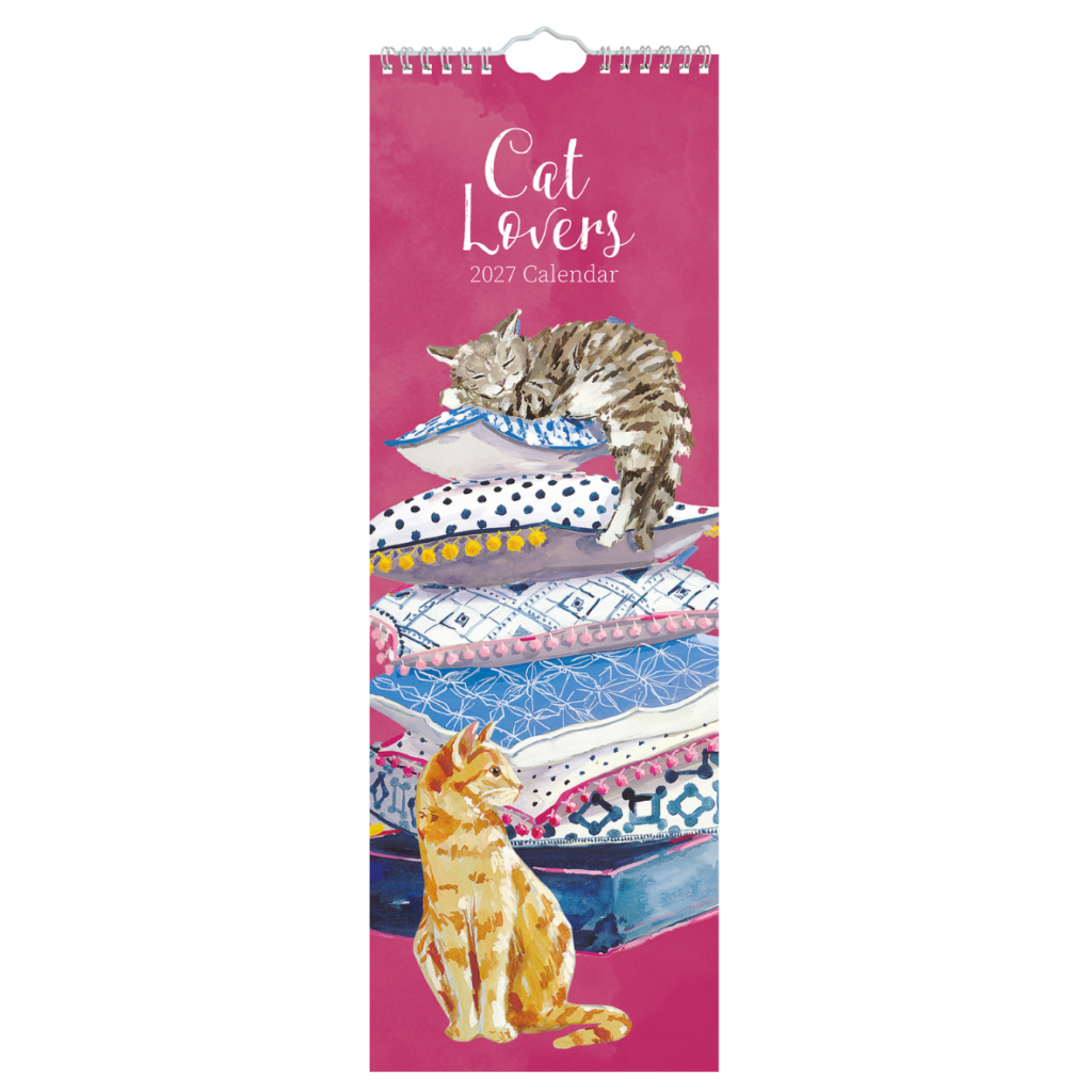 Cat Lovers Slimline Calendar from the Cinnamon Trust Charity Webshop | Make a difference with every purchase