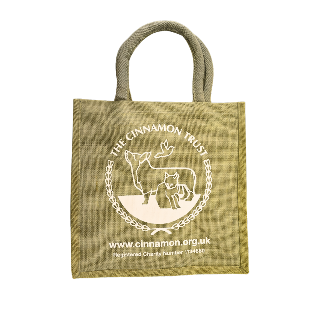 Cinnamon Trust Jute Bag Small from the Cinnamon Trust Charity Webshop | Make a difference with every purchase