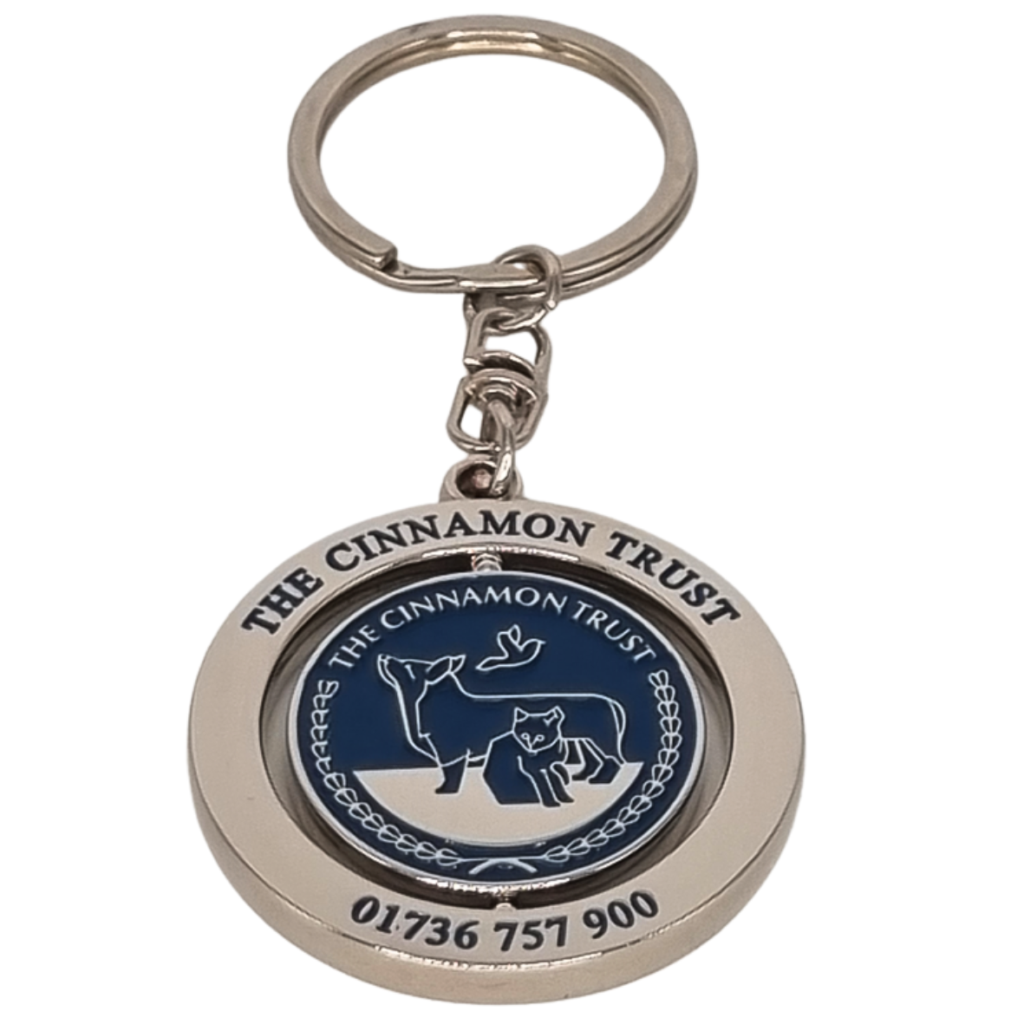 Cinnamon Trust Enamel Spinner Key Ring from the Cinnamon Trust Charity Webshop | Make a difference with every purchase