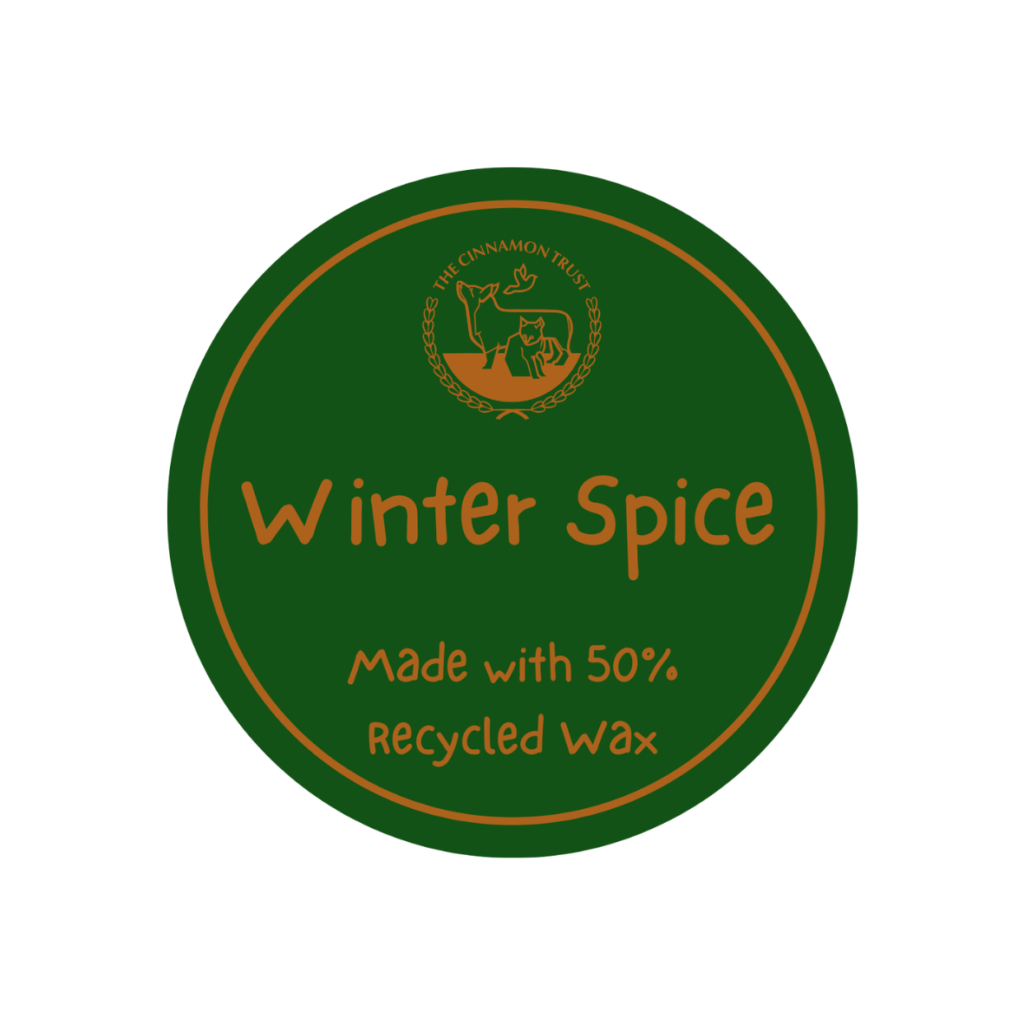 Winter Spice Candle Tin from the Cinnamon Trust Charity Webshop | Make a difference with every purchase