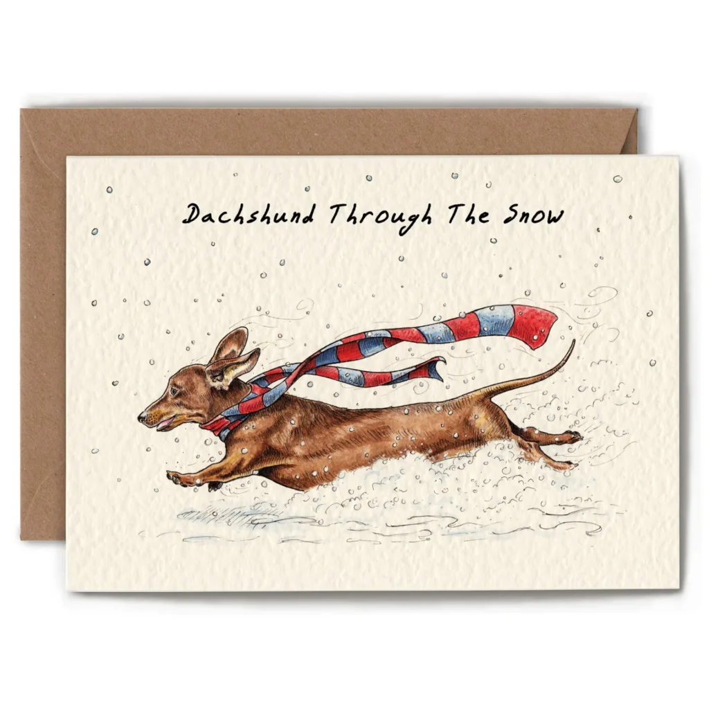 Dachshund Through The Snow from the Cinnamon Trust Charity Webshop | Make a difference with every purchase