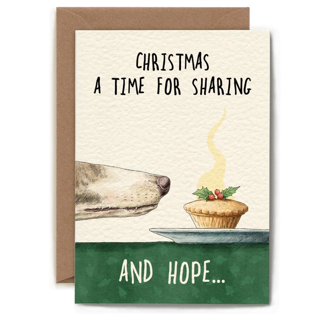 Mince Pie Dog Card from the Cinnamon Trust Charity Webshop | Make a difference with every purchase