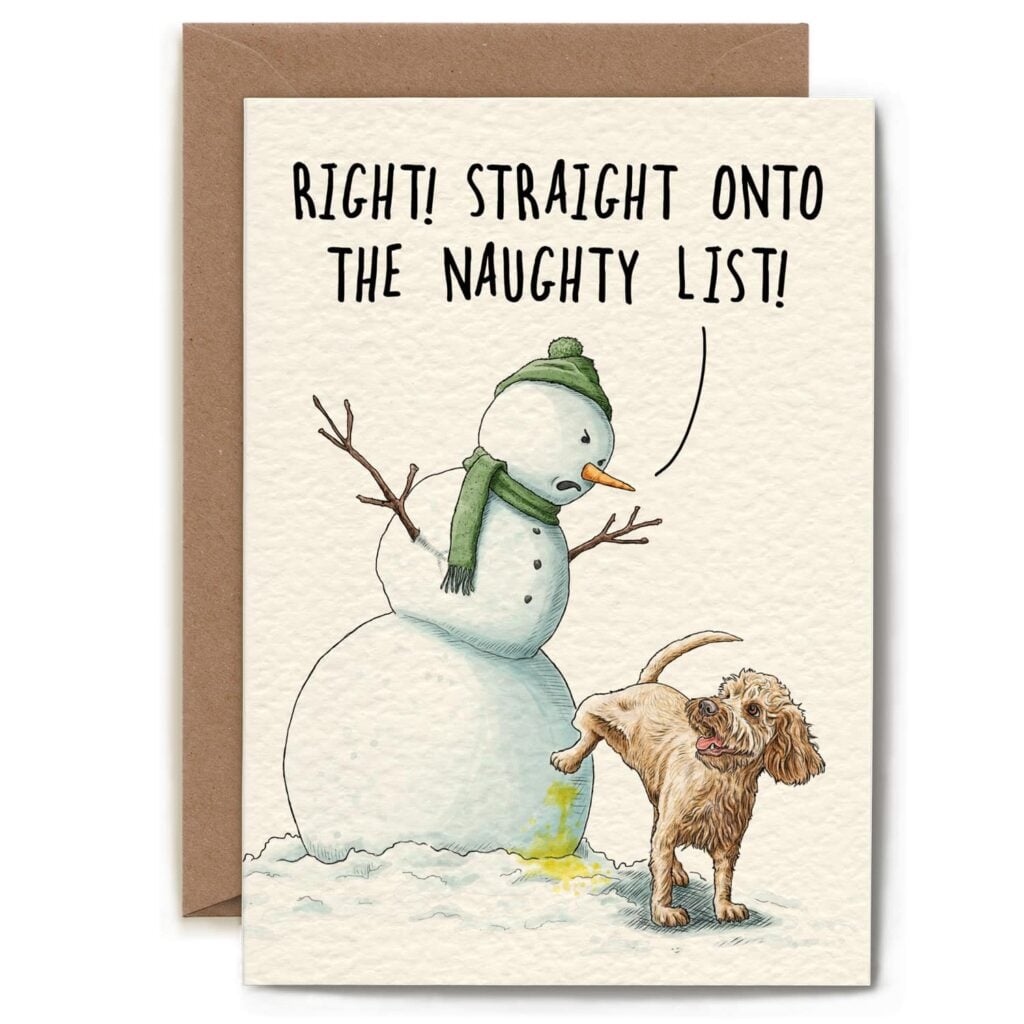 Snowman List Card from the Cinnamon Trust Charity Webshop | Make a difference with every purchase